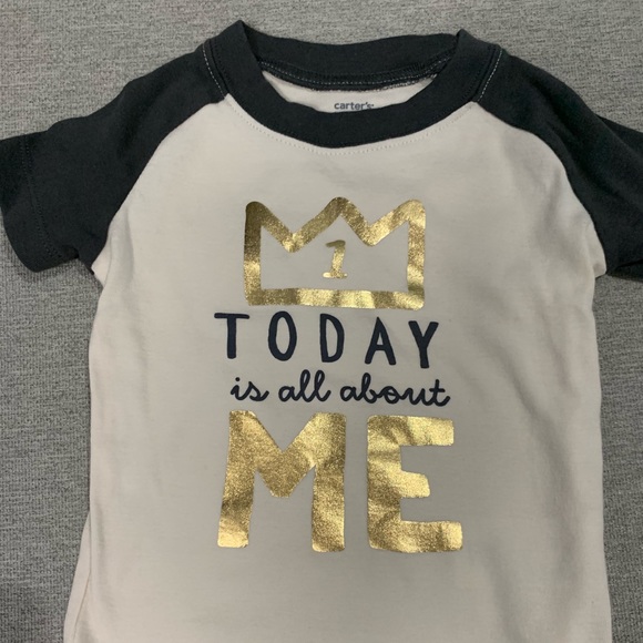 Carters Baby First Birthday Outfit with Matching Bib - Picture 2 of 6